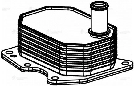 Радиатор масл. для а/м Ford Transit (06-)/(13) 2.2TD/2.4TD (124*114.8*78.1) (с патрубком) (LOc 1004) купить 3 324 ₽