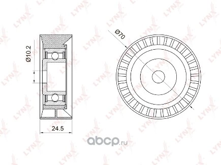 Направляющий ролик / Приводной LYNXauto купить 1 132 ₽