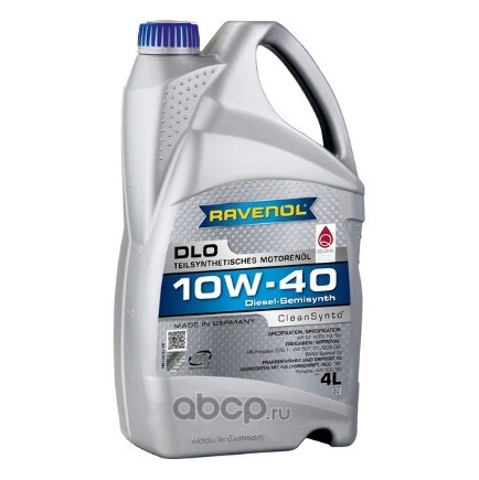 Масло моторное 10W-40 4л DLO (полусинтетика+ПАО) Ravenol купить 4 244 ₽