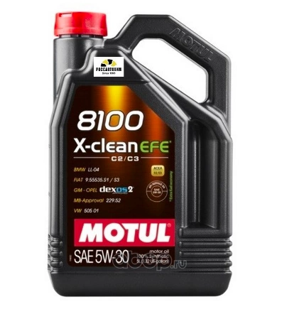 Масло моторное Motul 8100 X-clean EFE 5W-30 синтетическое 5 л купить 7 165 ₽