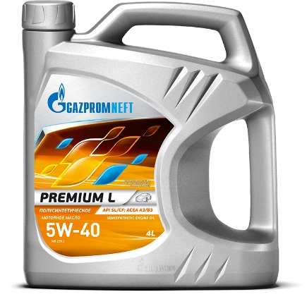 Масло моторное Gazpromneft Premium L 5W-40 полусинтетическое 4 л купить 1 498 ₽