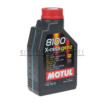 Масло моторное Motul 8100 X-cess GEN2 A3/B3/B4 5W-40 синтетическое 1 л купить 1 406 ₽