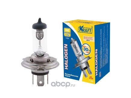 Лампа 12V H4 60/55W P43t KRAFT 1 шт. картон купить 344 ₽