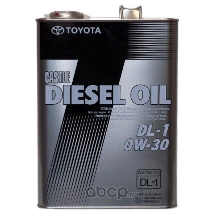 Масло моторное TOYOTA Diesel oil DL-1 0W-30 4 л купить 10 400 ₽