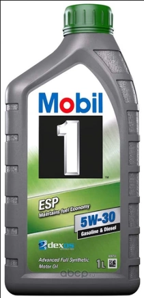 Масло моторное MOBIL 1 ESP 5W-30 синтетическое 1 л 157221/154283/157757 купить 1 485 ₽