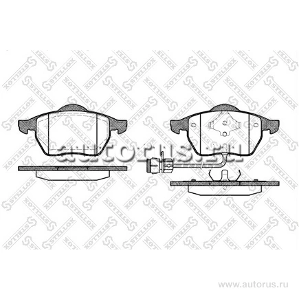 Колодки передние Audi 100 91-94/A4 95-00/A6 94-97 STELLOX купить 1 409 ₽