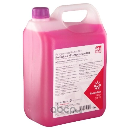 Антифриз FEBI Antifreeze G12+ готовый -35C фиолетовый 5 л купить 1 782 ₽