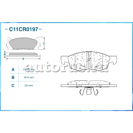 Колодки передние CWORKS купить 1 227 ₽