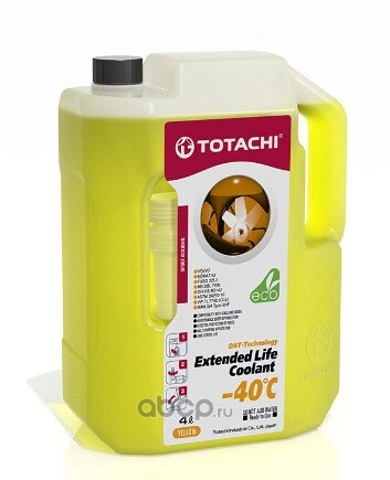 Антифриз TOTACHI ELC Yellow G13 готовый -40C желтый 4 л 4589904926624 купить 825 ₽