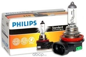 Лампа 12V H8 35W PHILIPS 1 шт. картон купить 688 ₽