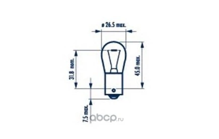 Лампа накаливания  PY21W BAU15s 24V 21W 10 шт. купить 110 ₽