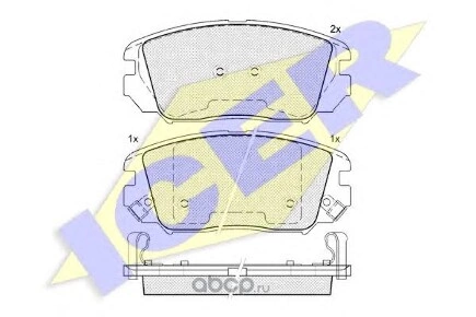 Колодки передние HYUNDAI TUCSON/SONATA/ELANTRA KIA SPORTAGE/MAGENTI ICER купить 2 701 ₽