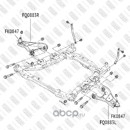 Рычаг передний нижний R RENAULT Duster 2010-> FIXAR купить 3 911 ₽