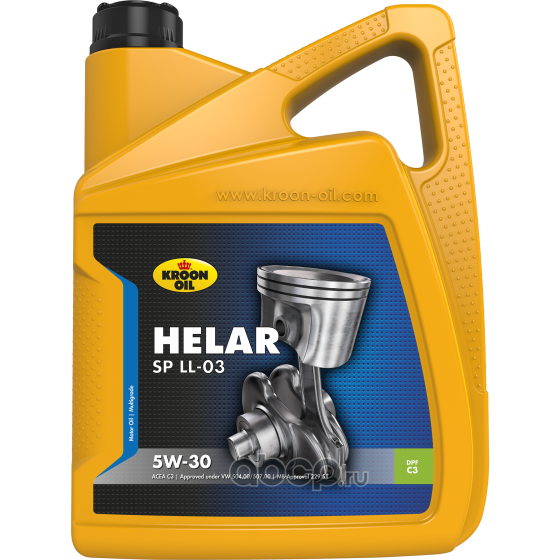 Масло моторное KROON OIL HELAR SP LL-03 5W-30 синтетика 5 л купить 6 226 ₽