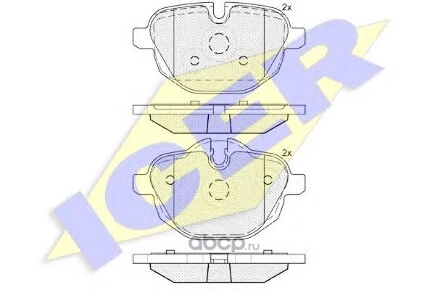 Колодки задние BMW 5-Serie (F10/F11)/X3(F25) all 10-> ICER купить 2 605 ₽