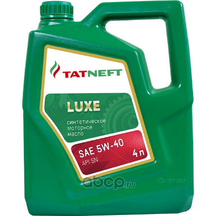 Масло моторное TATNEFT LUXE SAE 5W-40 синтетика 4 л купить 1 876 ₽