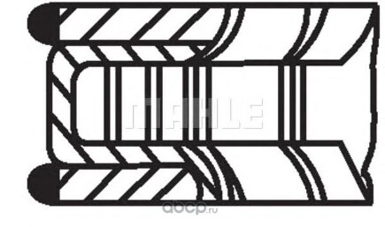 Кольца поршневые (комплект на 1 цилиндр) VAG /D=81mm STD KNECHT/MAHLE купить 1 687 ₽