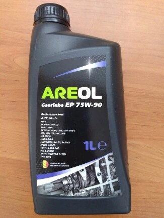 Масло для гипоидных передач AREOL Gearlube EP 75W90 (1л) полусинт. трансм. API GL-5, MB 235.8 AREOL купить 1 223 ₽