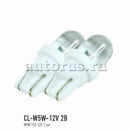 Лампа 12V W5W 5W 4300K ClearLight картон купить 16 ₽