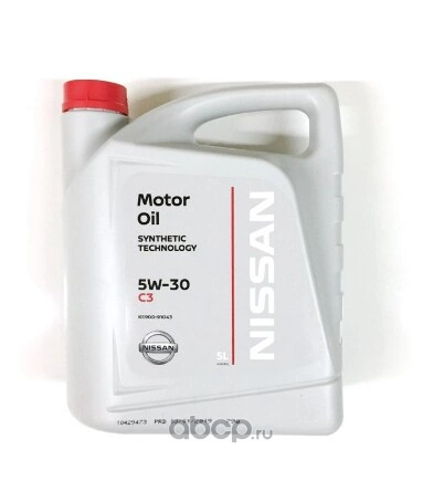 Масло моторное Motor Oil 5W30 C3 5л NISSAN купить 6 683 ₽