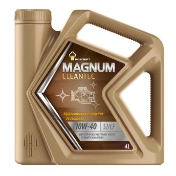 Масло моторное Rosneft Magnum Cleantec 10W-40 синтетическое 4 л купить 1 216 ₽