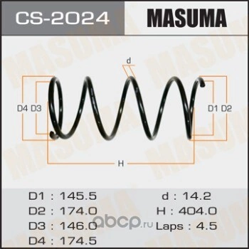 Пружина передняя NISSAN CEFIRO MASUMA купить 3 184 ₽