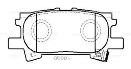 Колодки тормозные TOYOTA Harrier 2003 ~ 2012 / Highlander 2000 ~ 200 CTR купить 1 028 ₽