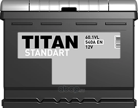 Аккумулятор TITAN STANDART 60 А/ч Прямая L+ 242x175x190 EN550 А купить 7 925 ₽