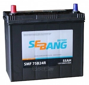 Аккумулятор SEBANG SMF 55 А/ч прямая L+ 238x129x225 EN520 А купить 7 979 ₽