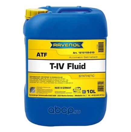 Трансмиссионное масло ATF T-IV Fluid 10л купить 10 710 ₽