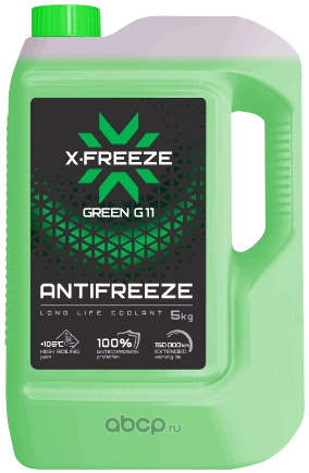 Антифриз X-FREEZE X-FREEZE Green готовый зеленый 5 кг купить 742 ₽