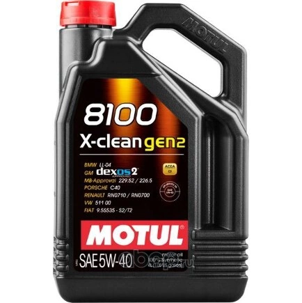 Масло моторное Motul 8100 X-CLEAN GEN2 5W-40 синтетическое 4 л купить 4 920 ₽