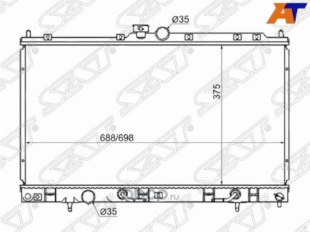 Радиатор MITSUBISHI LANCER CEDIA 1.5/2.0 00-03/ LANCER IX 1.3/1.6/2.0 03-07(трубчатый) SAT купить 4 208 ₽