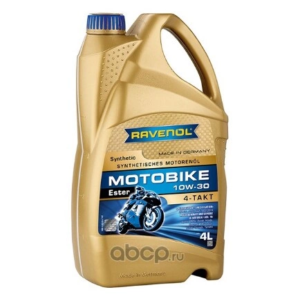 Масло моторное Ravenol Motobike 4-T Ester 10W-30 полусинтетика 4 л купить 5 039 ₽