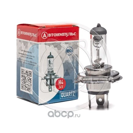 Автолампа Н4 24-100/90 галог. 43ц. QUARTZ (IMPULS) AIMPULS Н4241009043ц купить 108 ₽