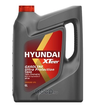 Масло моторное Hyundai Xteer Gasoline Ultra Protection 5W-40 6 л купить 4 155 ₽