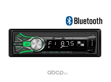 Автомагнитола SWAT MEX-1042UBG /1 din,4х50 вт, BT, MP3, USB, SD, 2RCA зел..кнопки/ SWAT купить 1 842 ₽