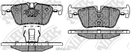 Колодки задние BMW F20/F30 2010-> NIBK купить 5 401 ₽