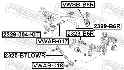 Тяга задняя поперечная нижняя AUDI A1 2011-2018 FEBEST купить 1 987 ₽