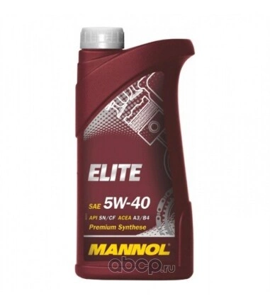 Масло моторное MANNOL Elite 5W-40 синтетическое 1 л купить 839 ₽