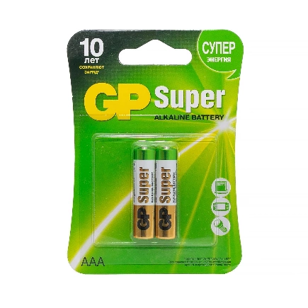 Батарейка алкалиновая GP Batteries SUPER Alkaline AAA 1,5V купить 152 ₽