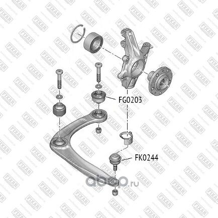 Опора шаровая L=R (нижний рычаг) CITROEN C4/PEUGEOT 307 FIXAR купить 665 ₽