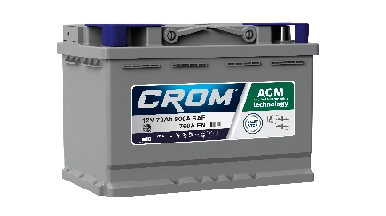 Аккумулятор CROM AGM 70 А/ч Обратная 278x175x190 EN760 А купить 17 954 ₽