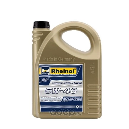 Масло моторное SWD RHEINOL Primus DXM Diesel 5W-40 синтетическое 5 л купить 5 494 ₽