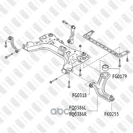 Опора шаровая L=R (нижний рычаг) NISSAN Micra K12/Tiida/Note 06-> FIXAR купить 668 ₽