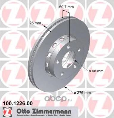 Диск торм пер. Вент. Audi v8 4.2 91-94 AUDI ZIMMERMANN купить 2 476 ₽