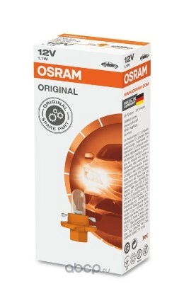 Лампа 12V 1,12W OSRAM ORIGINAL LINE 1 шт. картон купить 62 ₽