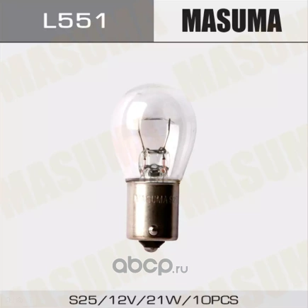 Лампа 12V S25 21W BA15s MASUMA 10 шт. картон купить 41 ₽