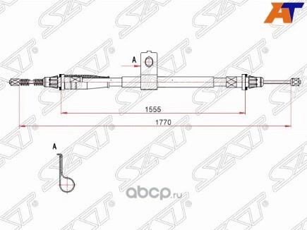 Трос ручного тормоза NISSAN NOTE RH 06-13 купить 1 080 ₽