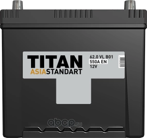 Аккумулятор TITAN ASIA STANDART D23 62 А/ч ОБР 230x175x221 EN520 А купить 8 608 ₽